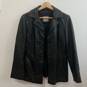 Vintage black leather jacket